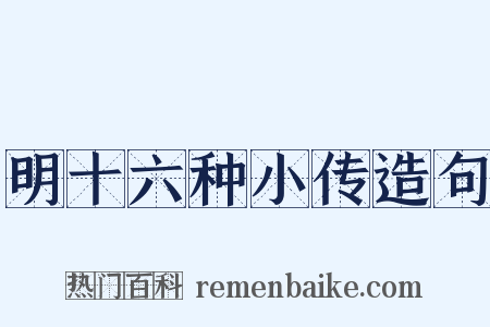 明十六种小传造句是什么意思的图片